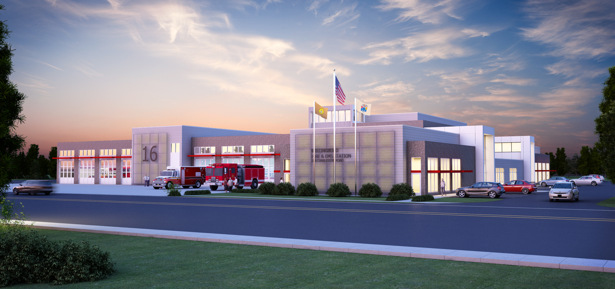 Willingboro Fire and EMS Headquarters Building rendering